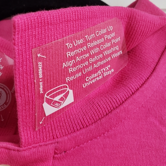 Pink Polo Shirt, Men's U.S. Polo Assn. T-shirt in Fucsia Color, Size S - Picture 6 of 8